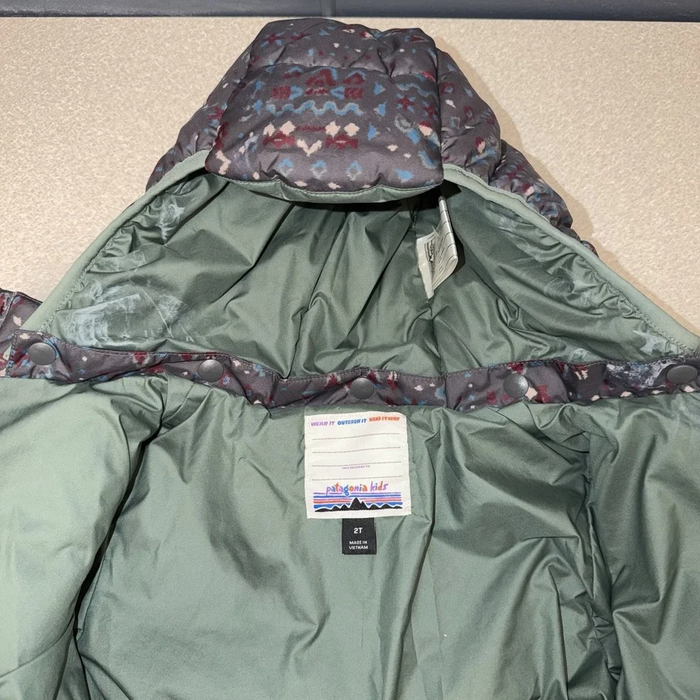Patagonia‎ Toddler 2T Astropuff Hoody Superior Blue Puffer Full Zip Jacket